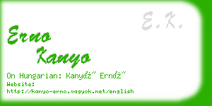 erno kanyo business card